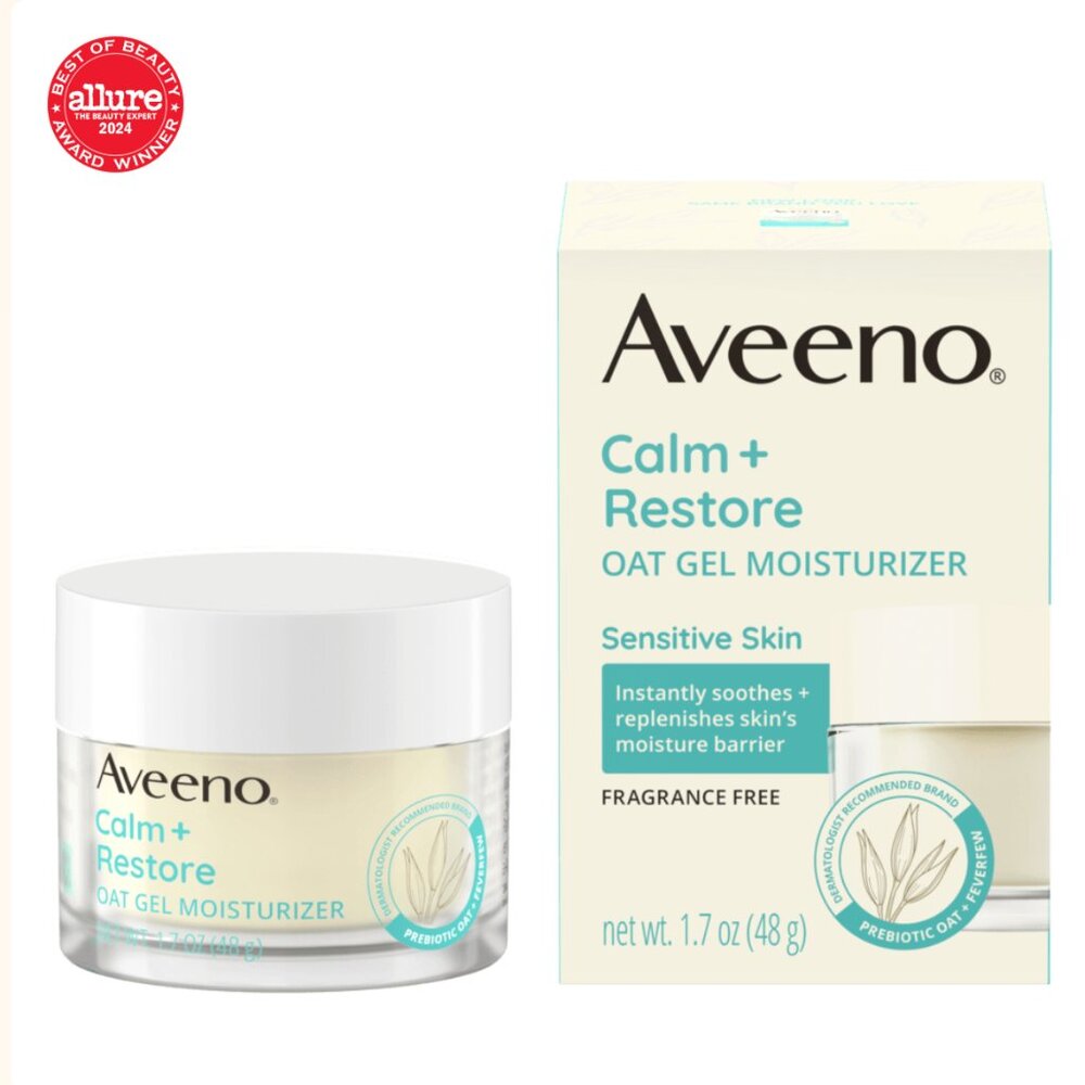 Aveeno Calm + Restore Oat Gel Moisturizer 1.7 oz - Dermatologist Recommended